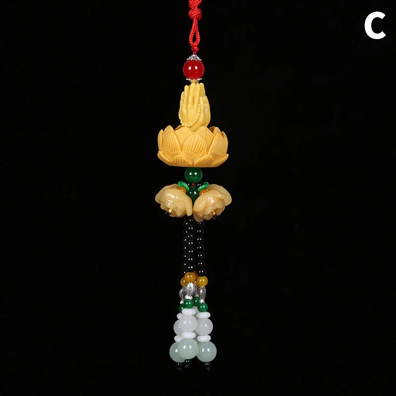 Chinese Style Buddha Pixiu Car Pendant for Peaceful Driving