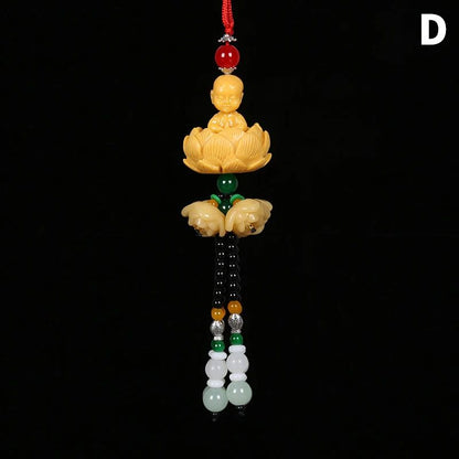 Chinese Style Buddha Pixiu Car Pendant for Peaceful Driving