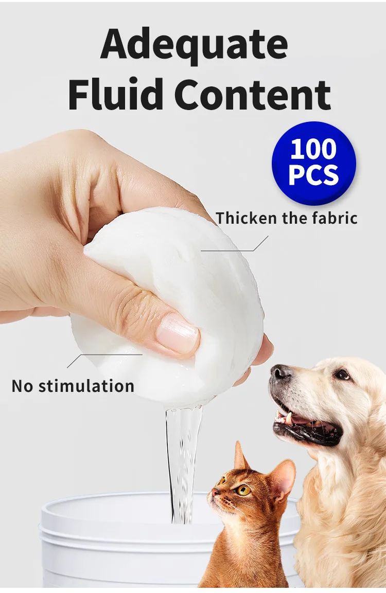 Pet Eye Cleaning Wipes Tear Stain Remover 100PCS