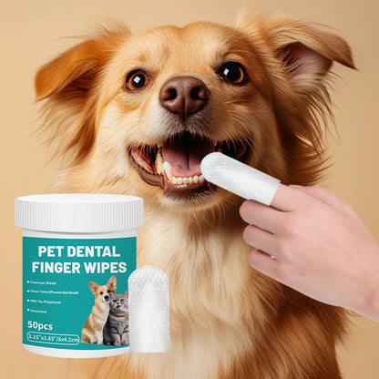 Disposable Pet Teeth Cleaning Finger Wipes Set