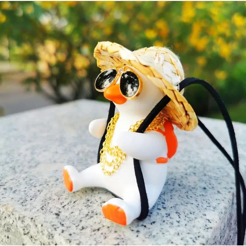 Swing Duck Car Pendant Cute Rear View Mirror Hanging Accessory