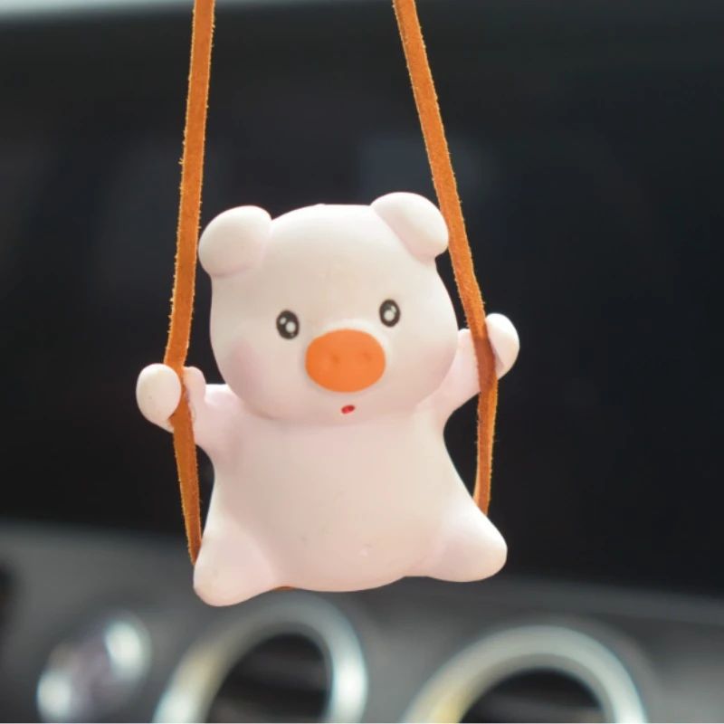 Swing Duck Car Pendant Cute Rear View Mirror Hanging Accessory