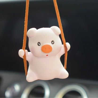 Swing Duck Car Pendant Cute Rear View Mirror Hanging Accessory