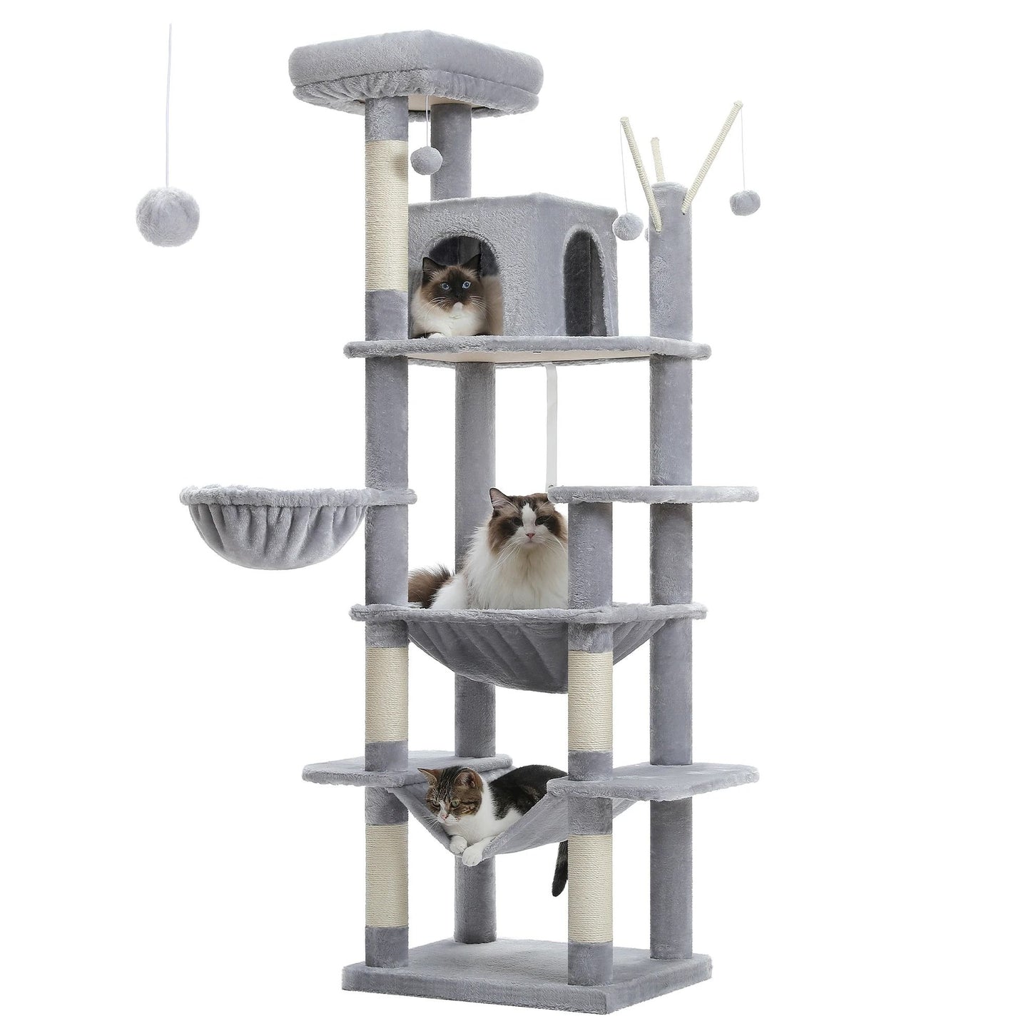 Jumbo Deluxe Multi-Level Tall Cat Tower