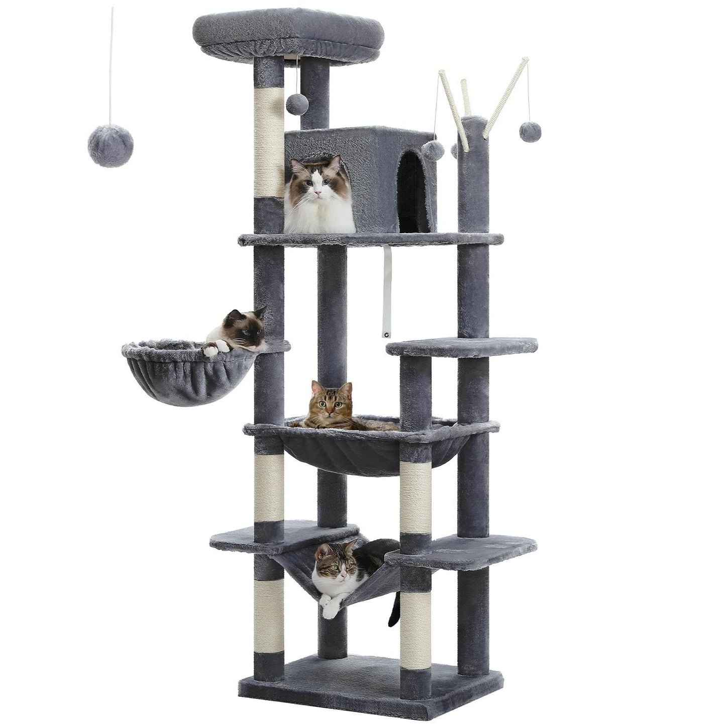 Jumbo Deluxe Multi-Level Tall Cat Tower