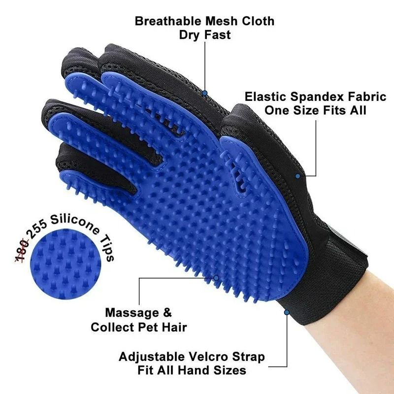 Pet Silicone Grooming & Deshedding Gloves