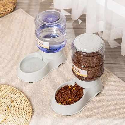 3.8L Automatic Gravity Pet Feeder & Water Dispenser for Small & Medium Pets