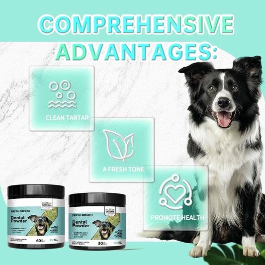 Mint Herbal Pet Teeth Cleaning Powder for Dogs & Cats