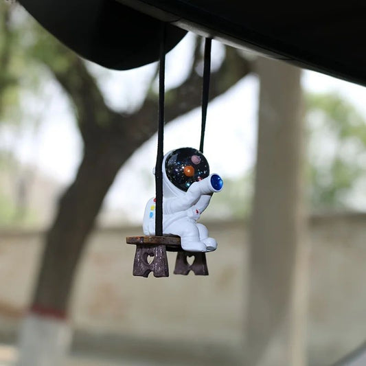 Astronaut Rearview Mirror Car Pendant Decor