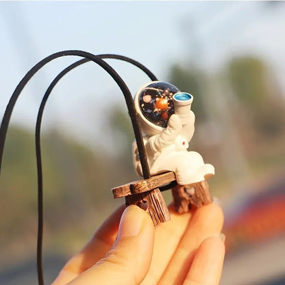 Astronaut Rearview Mirror Car Pendant Decor