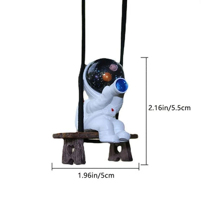 Astronaut Rearview Mirror Car Pendant Decor