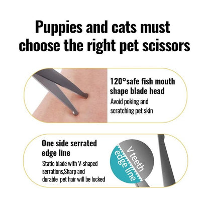 Round-Tip Safety Grooming Scissors for Sensitive Areas