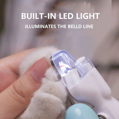 LED Pet Nail Clippers for Dogs & Cats Safe Paw Grooming Trimmer