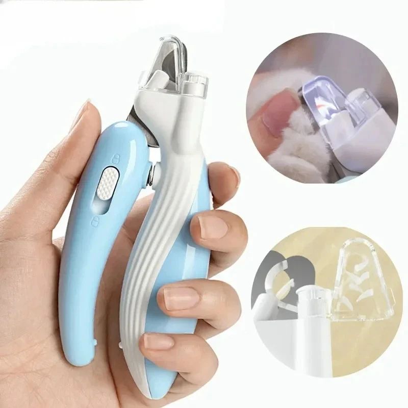 LED Pet Nail Clippers for Dogs & Cats Safe Paw Grooming Trimmer