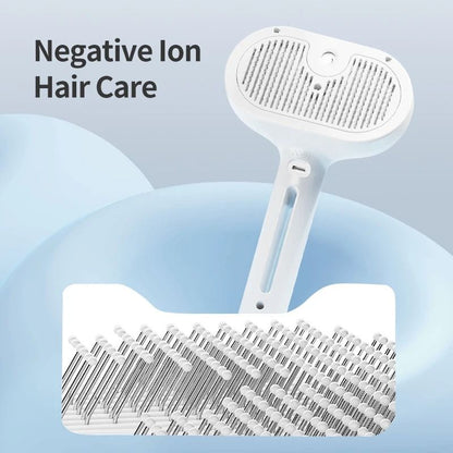 ROJECO Steam Pet Grooming Brush Electric Hair Straightener Comb for Cats and Dogs