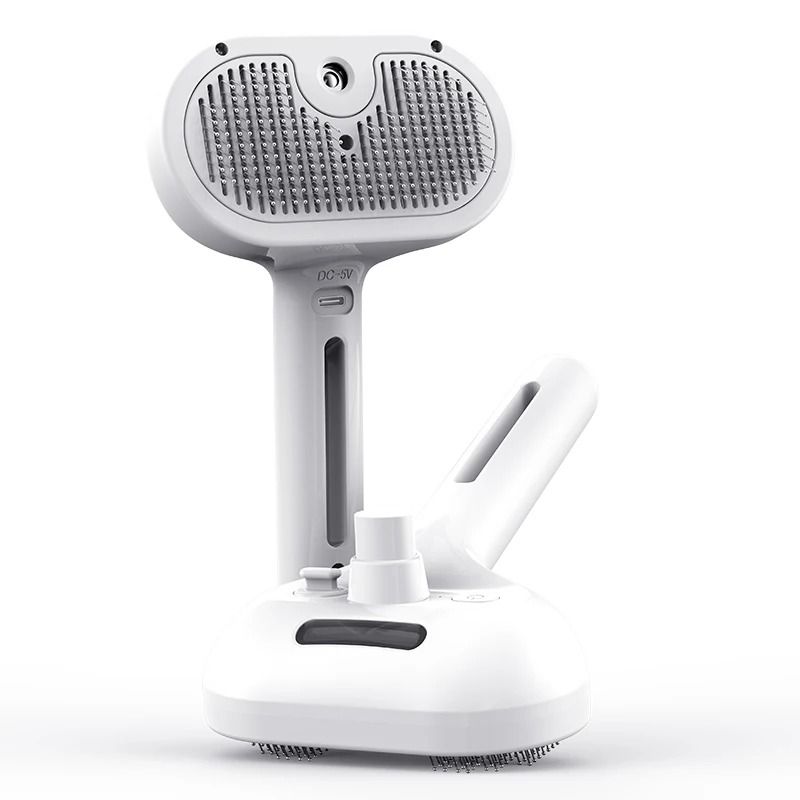 ROJECO Steam Pet Grooming Brush Electric Hair Straightener Comb for Cats and Dogs
