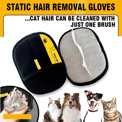 Electrostatic Pet Hair Removal Glove Two Way Grooming Brush for Cats and Dogs