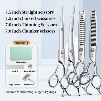 Fenice Professional Pet Grooming Scissors Set for Dogs and Cats
