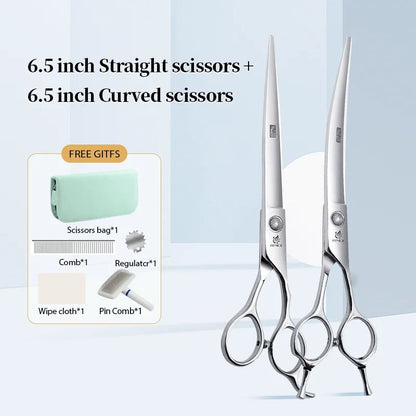 Fenice Professional Pet Grooming Scissors Set for Dogs and Cats