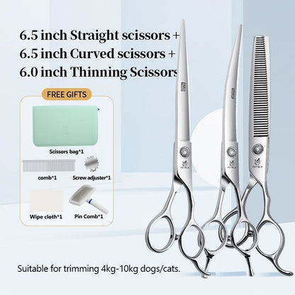 Fenice Professional Pet Grooming Scissors Set for Dogs and Cats