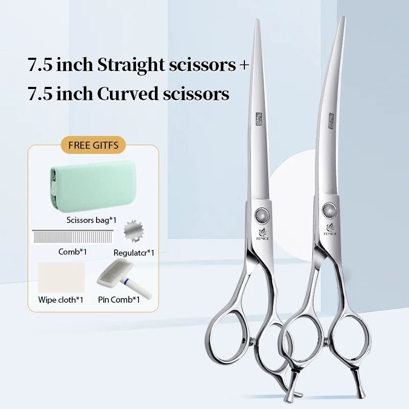 Fenice Professional Pet Grooming Scissors Set for Dogs and Cats