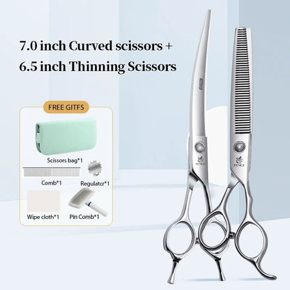 Fenice Professional Pet Grooming Scissors Set for Dogs and Cats