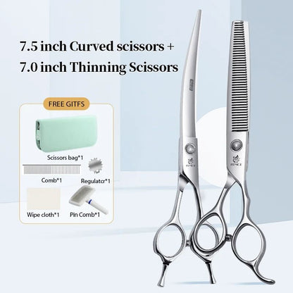 Fenice Professional Pet Grooming Scissors Set for Dogs and Cats