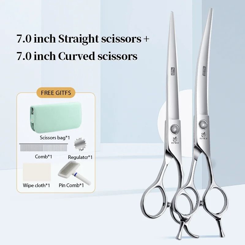 Fenice Professional Pet Grooming Scissors Set for Dogs and Cats