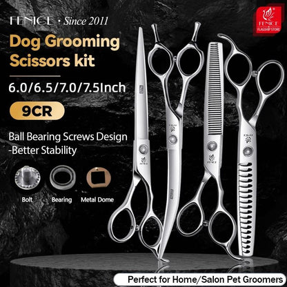 Fenice Professional Pet Grooming Scissors Set for Dogs and Cats