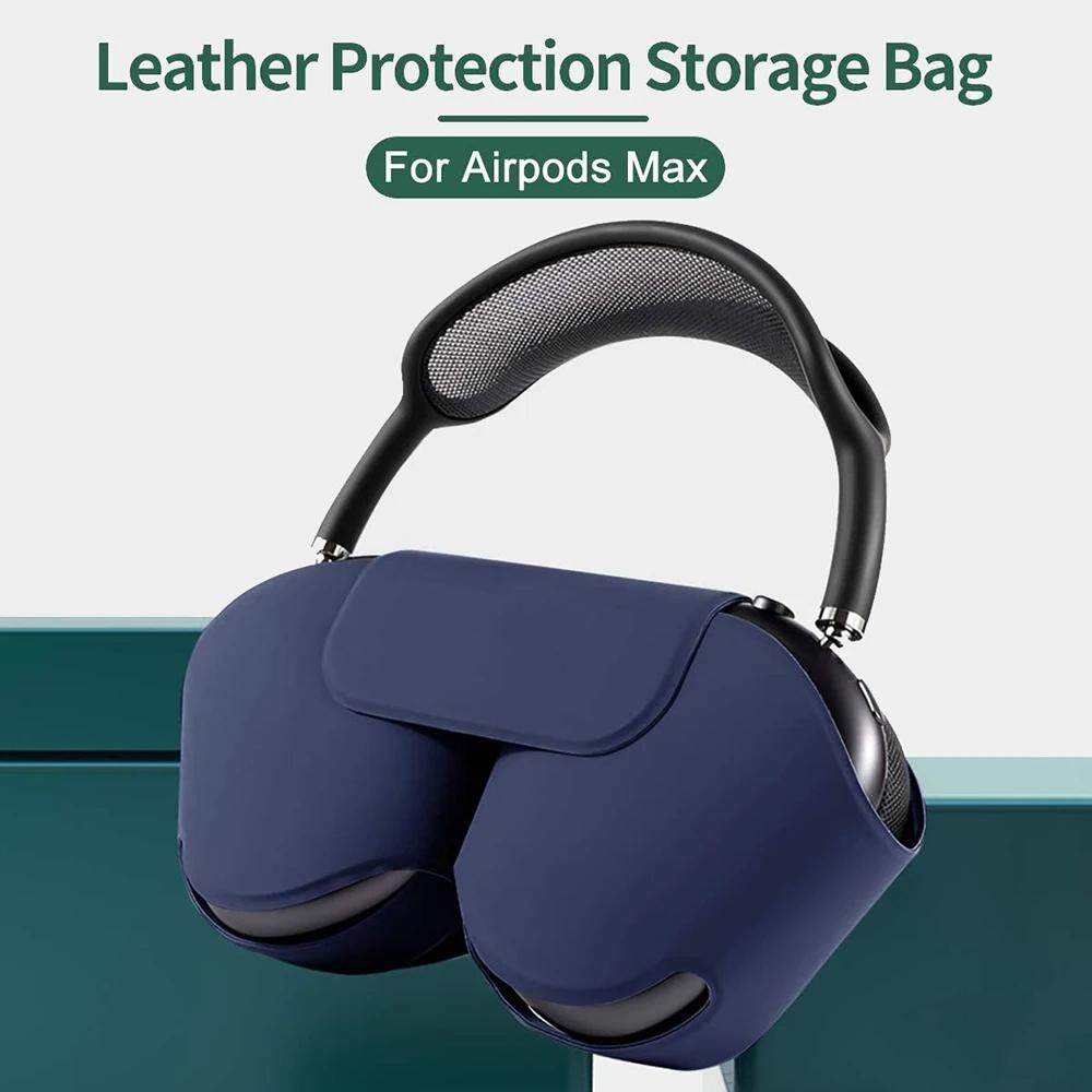 Premium AirPods Max Case Soft Leather Magnetic Protective Cover