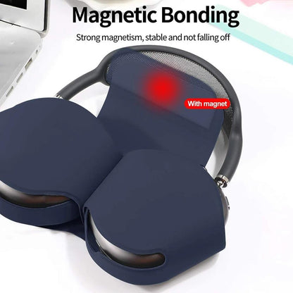 Premium AirPods Max Case Soft Leather Magnetic Protective Cover