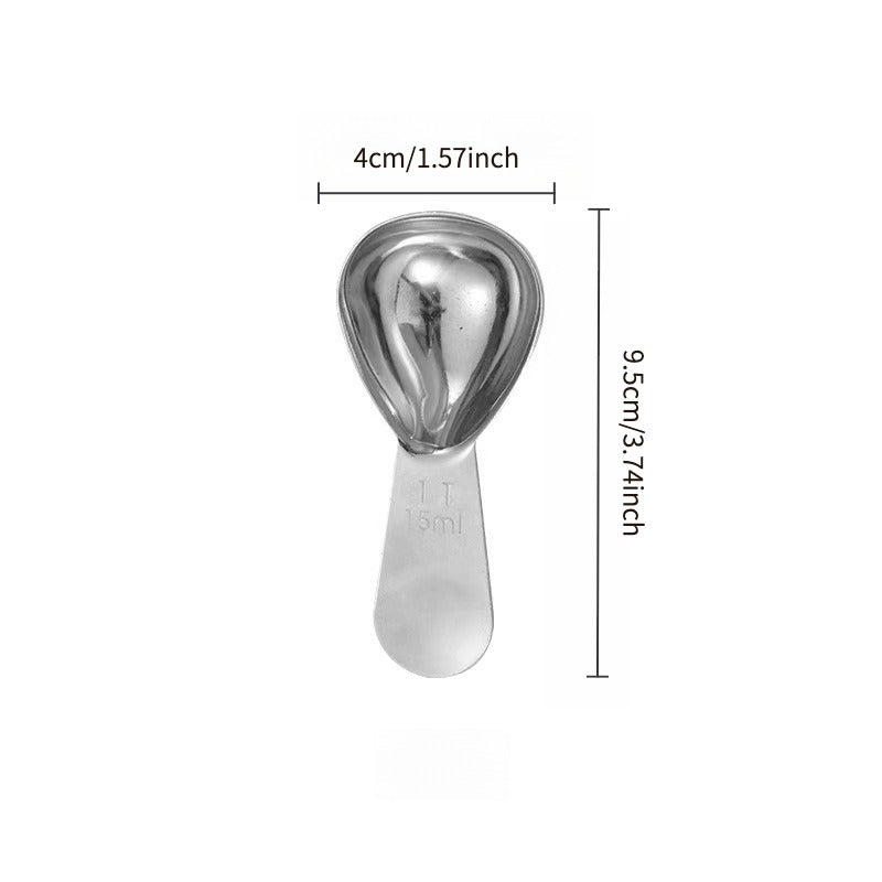 Stainless Steel Coffee Spoon Short Handle Graduated Measuring Scoop