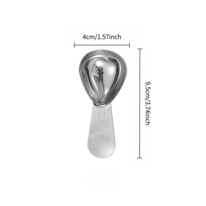 Stainless Steel Coffee Spoon Short Handle Graduated Measuring Scoop