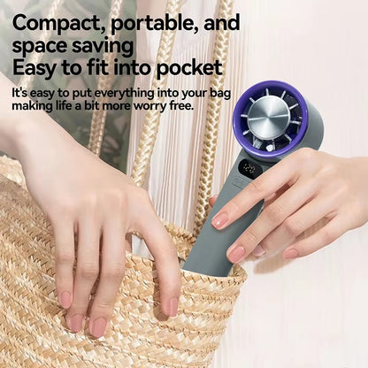 ArcticFlow Portable Mini Fan with Ice Cooling & LED Display
