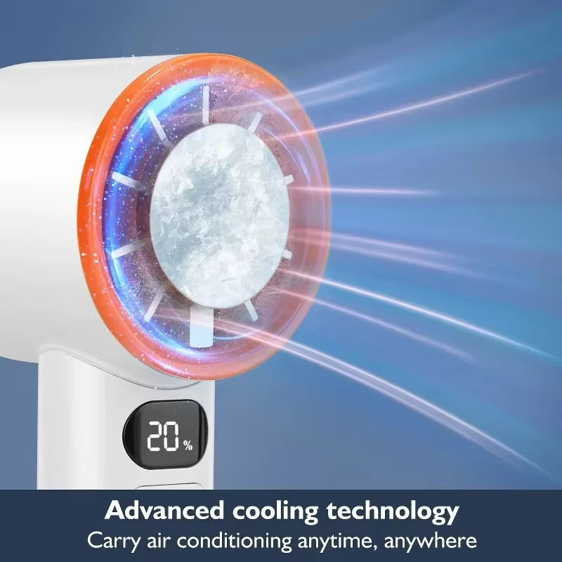 ArcticFlow Portable Mini Fan with Ice Cooling & LED Display