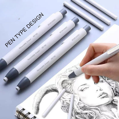 Retractable Precision Eraser Pen for Sketching and School Supplies