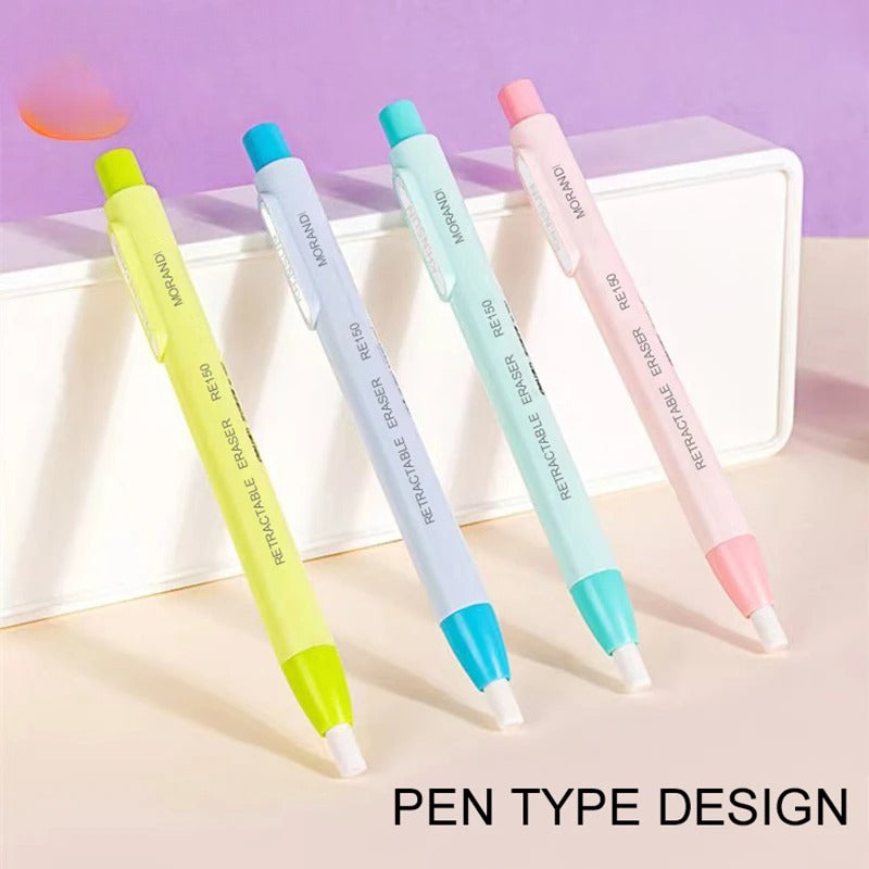 Retractable Precision Eraser Pen for Sketching and School Supplies