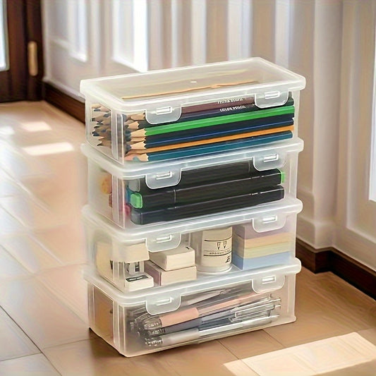 Smart Locking Pencil Case Organizer for School Office and Travel Supplies