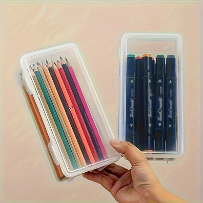 Smart Locking Pencil Case Organizer for School Office and Travel Supplies