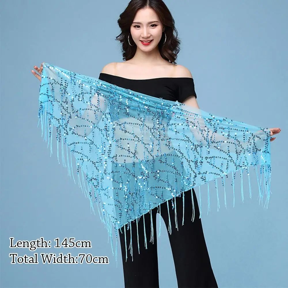Sequins Tassel Belly Dance Hip Scarf Waist Belt