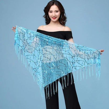 Sequins Tassel Belly Dance Hip Scarf Waist Belt