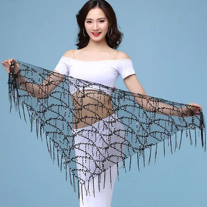 Sequins Tassel Belly Dance Hip Scarf Waist Belt