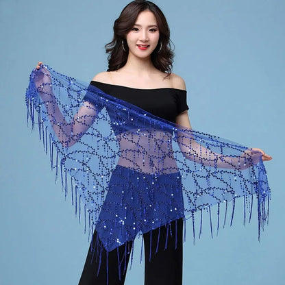 Sequins Tassel Belly Dance Hip Scarf Waist Belt