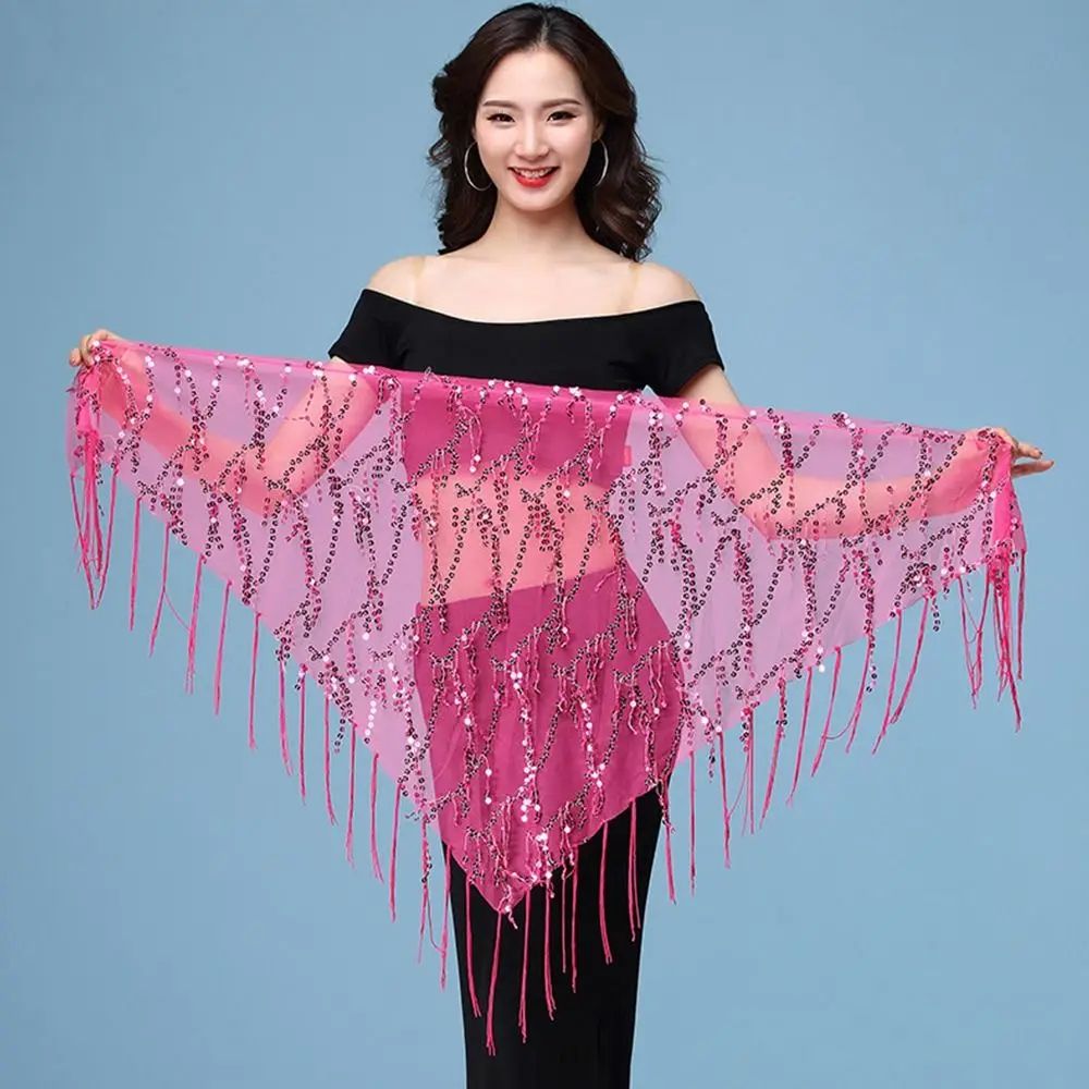 Sequins Tassel Belly Dance Hip Scarf Waist Belt