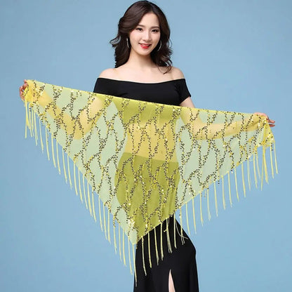 Sequins Tassel Belly Dance Hip Scarf Waist Belt