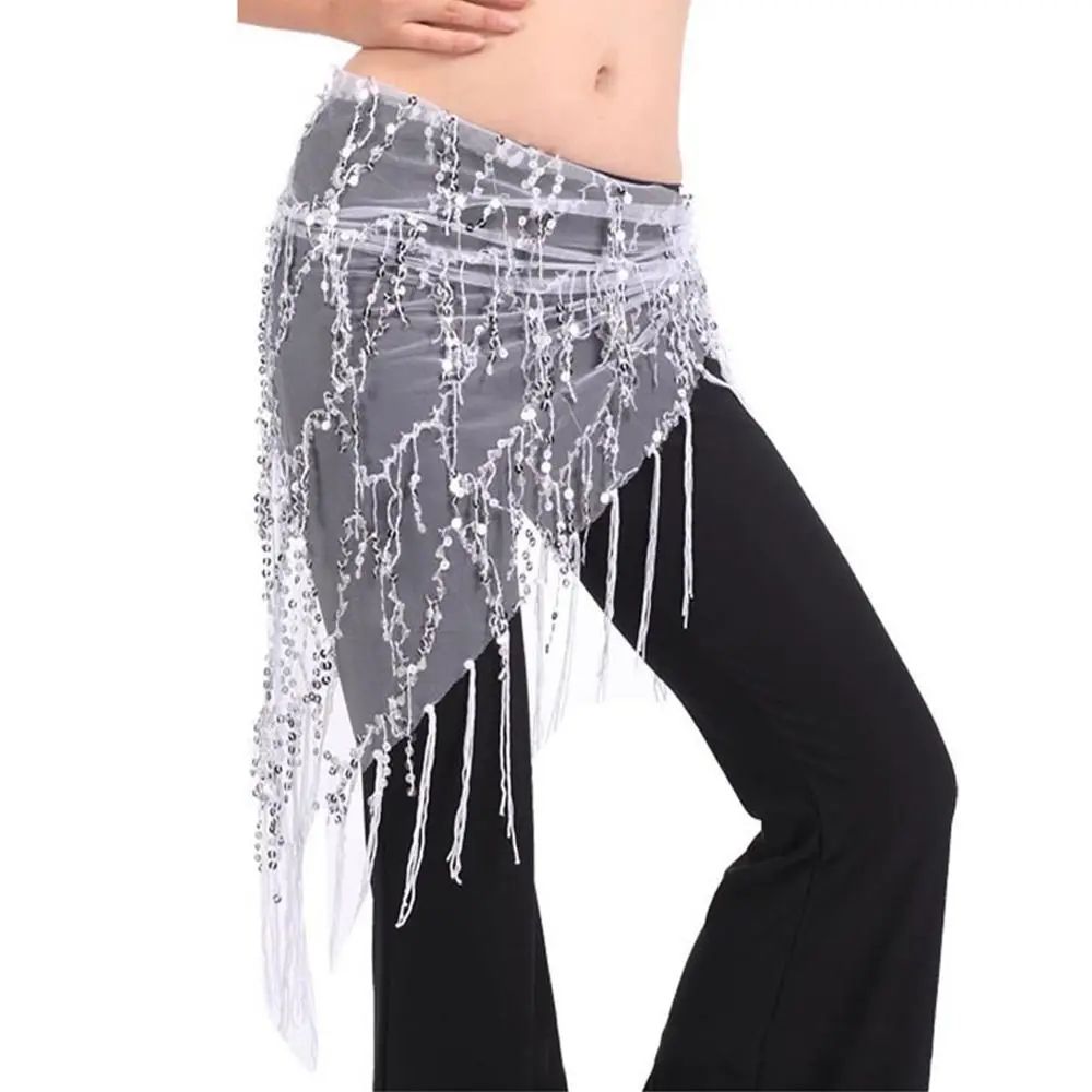 Sequins Tassel Belly Dance Hip Scarf Waist Belt