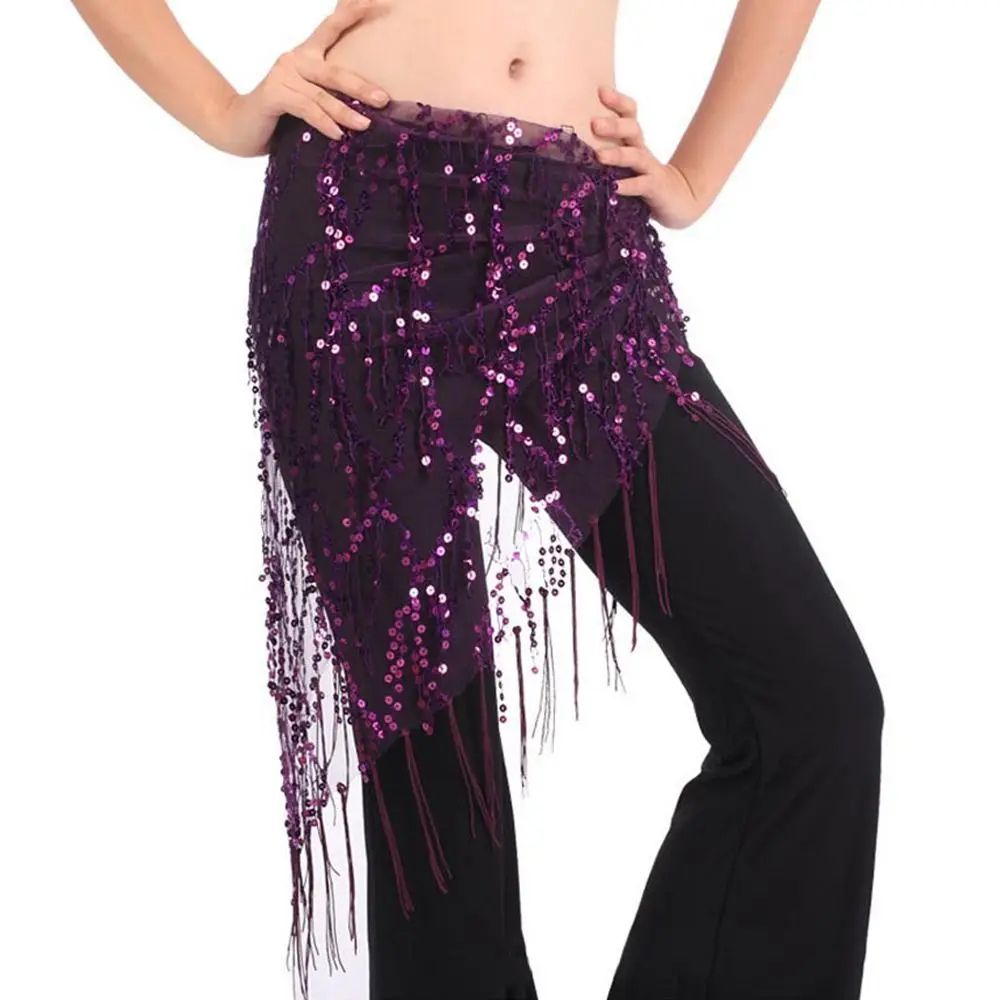 Sequins Tassel Belly Dance Hip Scarf Waist Belt