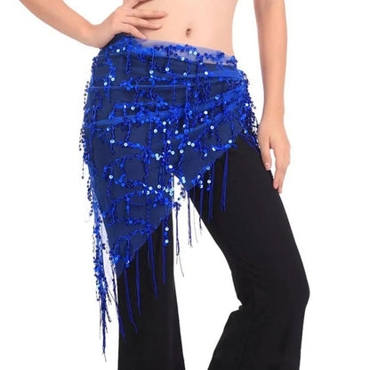 Sequins Tassel Belly Dance Hip Scarf Waist Belt