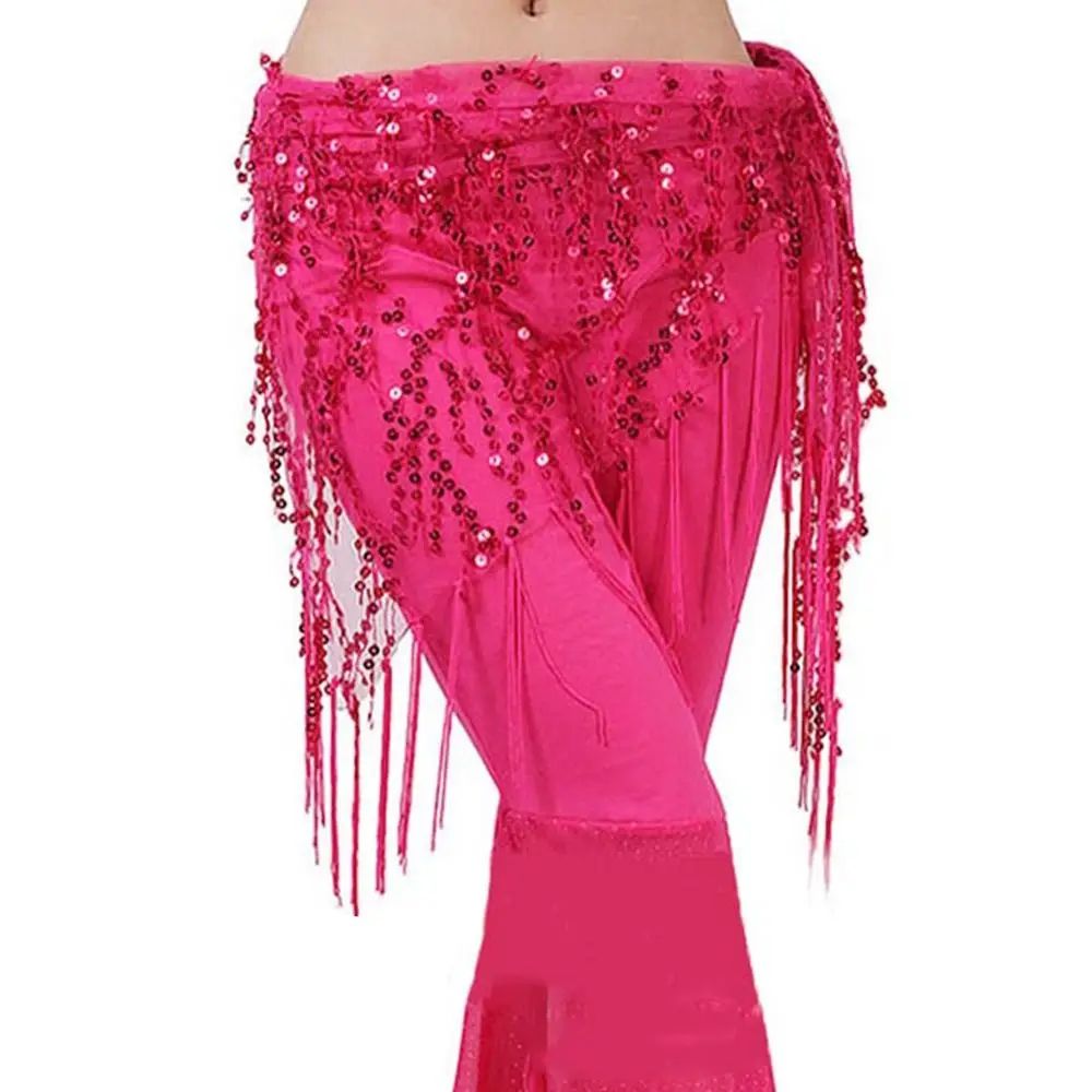 Sequins Tassel Belly Dance Hip Scarf Waist Belt
