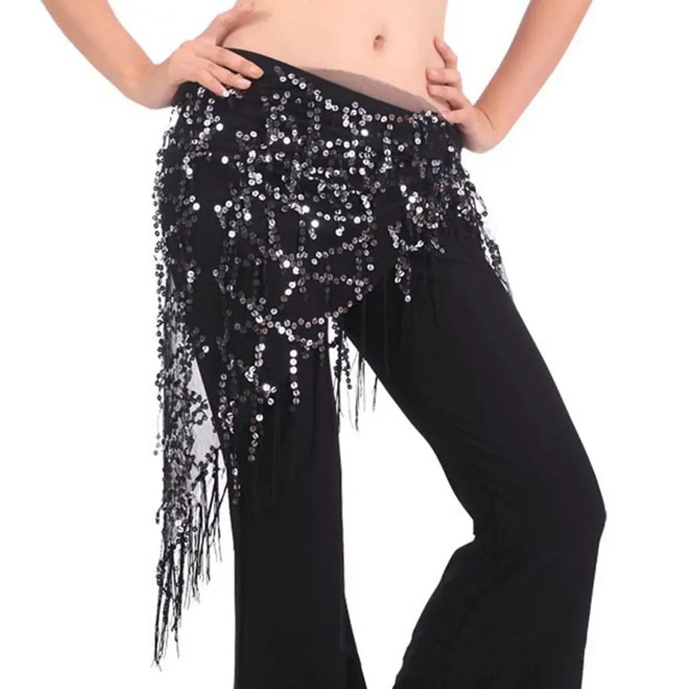 Sequins Tassel Belly Dance Hip Scarf Waist Belt